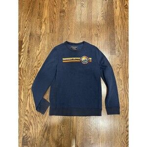 Vtg Abercrombie Fitch Gry Cotton Sweatshirt Y2K Navy Blue Large Logo Muscle Sz M